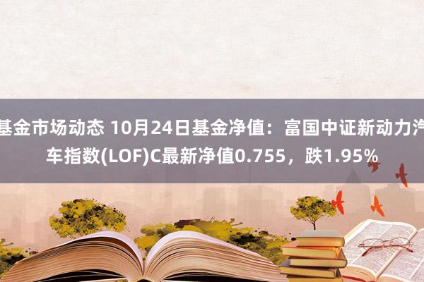 基金市场动态 10月24日基金净值：富国中证新动力汽车指数(LOF)C最新净值0.755，跌1.95%