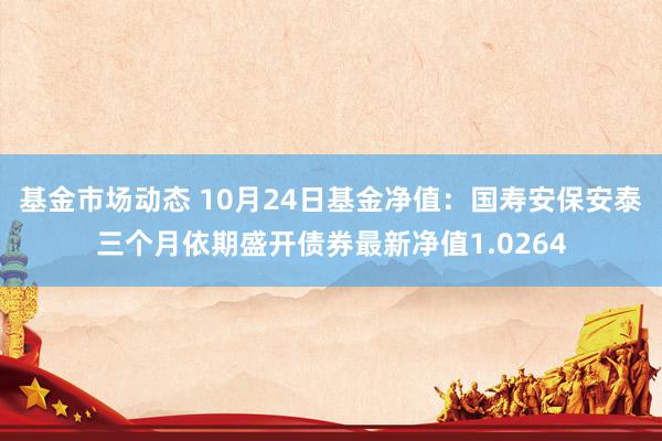 基金市场动态 10月24日基金净值：国寿安保安泰三个月依期盛开债券最新净值1.0264