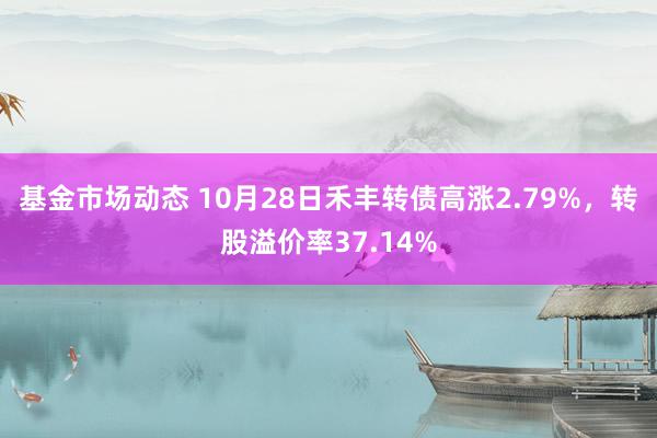 基金市场动态 10月28日禾丰转债高涨2.79%，转股溢价率37.14%