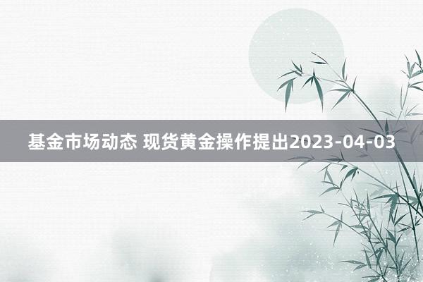 基金市场动态 现货黄金操作提出2023-04-03