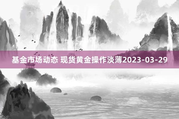 基金市场动态 现货黄金操作淡薄2023-03-29