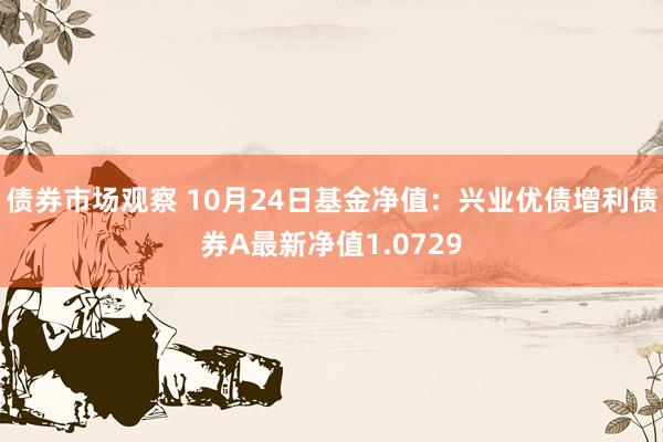 债券市场观察 10月24日基金净值：兴业优债增利债券A最新净值1.0729