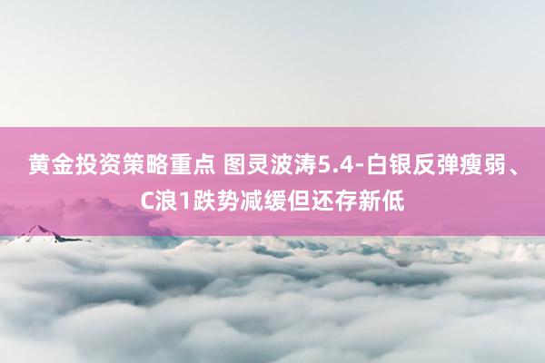 黄金投资策略重点 图灵波涛5.4-白银反弹瘦弱、C浪1跌势减缓但还存新低