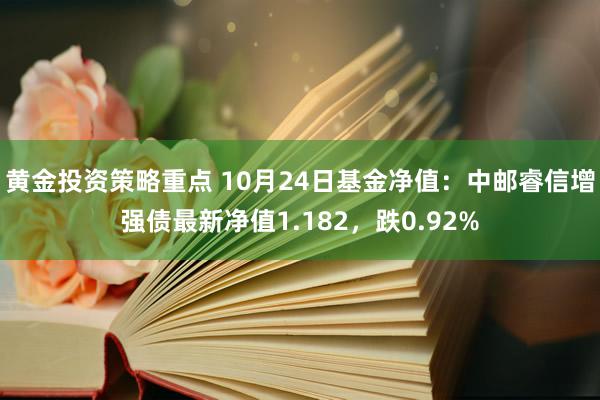 黄金投资策略重点 10月24日基金净值：中邮睿信增强债最新净值1.182，跌0.92%