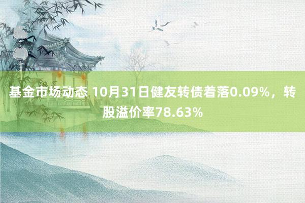 基金市场动态 10月31日健友转债着落0.09%，转股溢价率78.63%