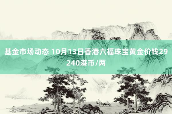 基金市场动态 10月13日香港六福珠宝黄金价钱29240港币/两