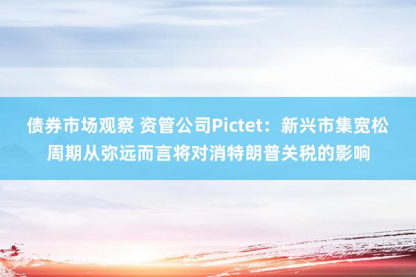 债券市场观察 资管公司Pictet：新兴市集宽松周期从弥远而言将对消特朗普关税的影响