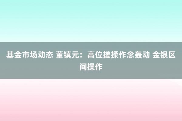 基金市场动态 董镇元：高位搓揉作念轰动 金银区间操作