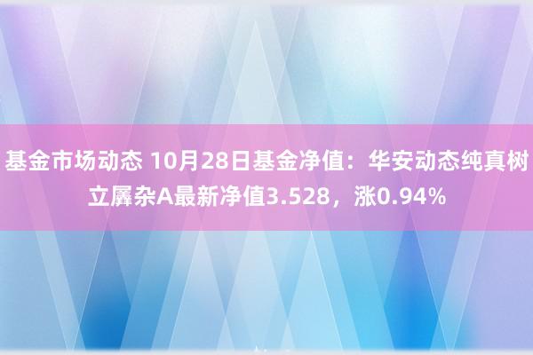 基金市场动态 10月28日基金净值：华安动态纯真树立羼杂A最新净值3.528，涨0.94%