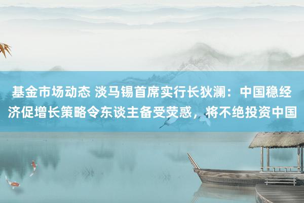 基金市场动态 淡马锡首席实行长狄澜：中国稳经济促增长策略令东谈主备受荧惑，将不绝投资中国