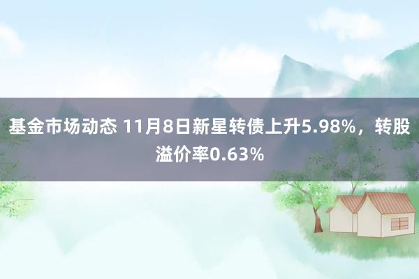 基金市场动态 11月8日新星转债上升5.98%，转股溢价率0.63%