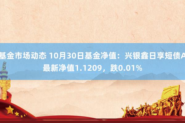 基金市场动态 10月30日基金净值：兴银鑫日享短债A最新净值1.1209，跌0.01%