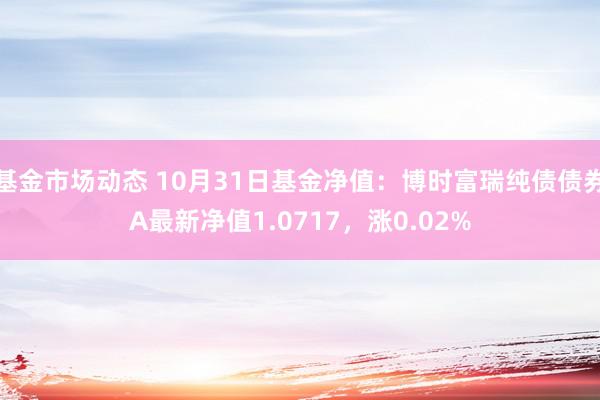 基金市场动态 10月31日基金净值：博时富瑞纯债债券A最新净值1.0717，涨0.02%