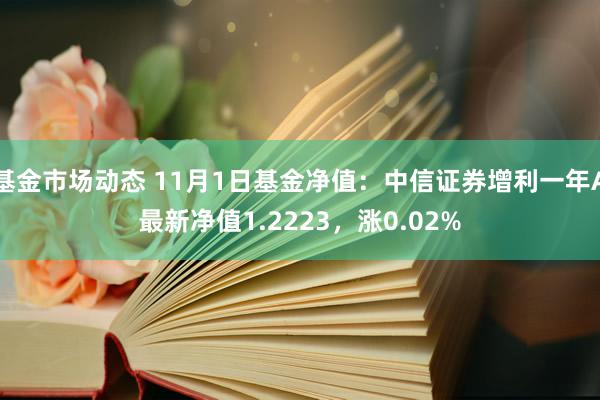 基金市场动态 11月1日基金净值：中信证券增利一年A最新净值1.2223，涨0.02%