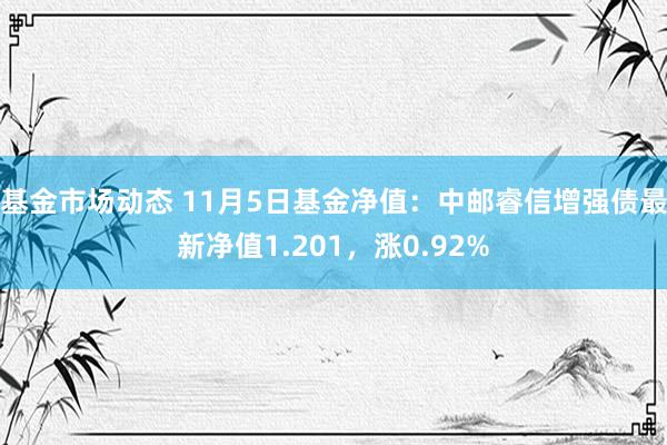 基金市场动态 11月5日基金净值：中邮睿信增强债最新净值1.201，涨0.92%