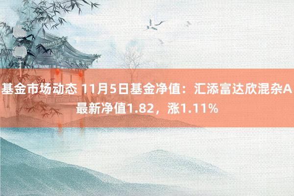 基金市场动态 11月5日基金净值：汇添富达欣混杂A最新净值1.82，涨1.11%