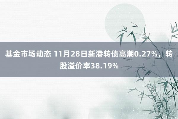 基金市场动态 11月28日新港转债高潮0.27%，转股溢价率38.19%