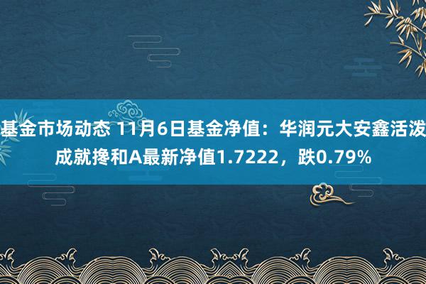 基金市场动态 11月6日基金净值：华润元大安鑫活泼成就搀和A最新净值1.7222，跌0.79%