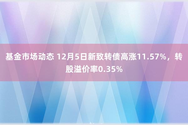 基金市场动态 12月5日新致转债高涨11.57%，转股溢价率0.35%