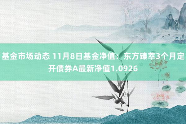 基金市场动态 11月8日基金净值：东方臻萃3个月定开债券A最新净值1.0926