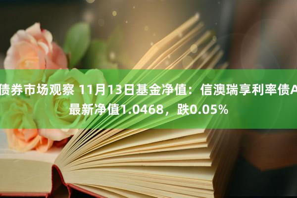 债券市场观察 11月13日基金净值：信澳瑞享利率债A最新净值1.0468，跌0.05%