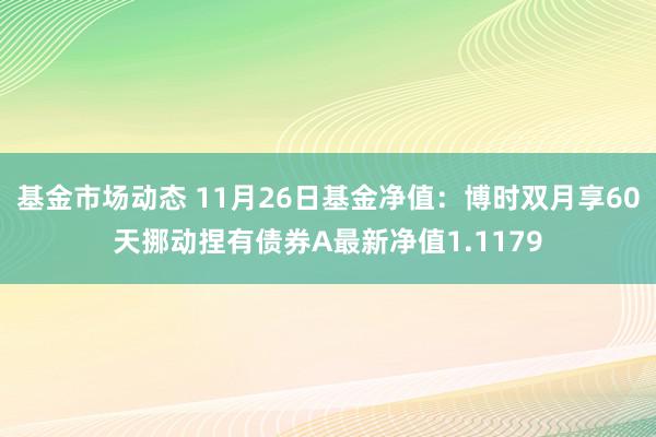 基金市场动态 11月26日基金净值：博时双月享60天挪动捏有债券A最新净值1.1179